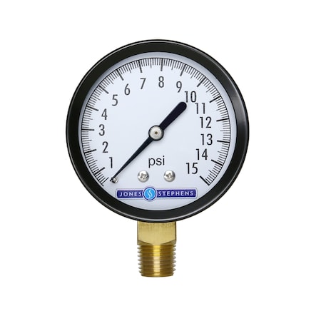 Jones Stephens 2-1/2in. 15 psi Pressure Gauge G61015